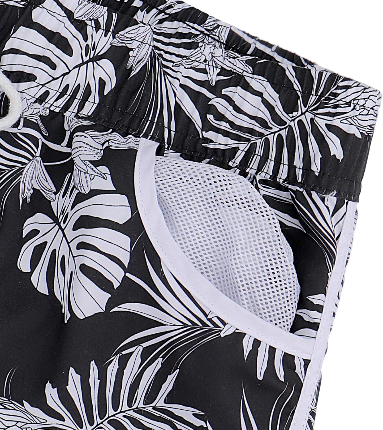 ESTAMICO Women Board Shorts with Liner Quick Dry UPF 50+ Drawstring Floral Print Swim Trunk with Pockets - Image 4