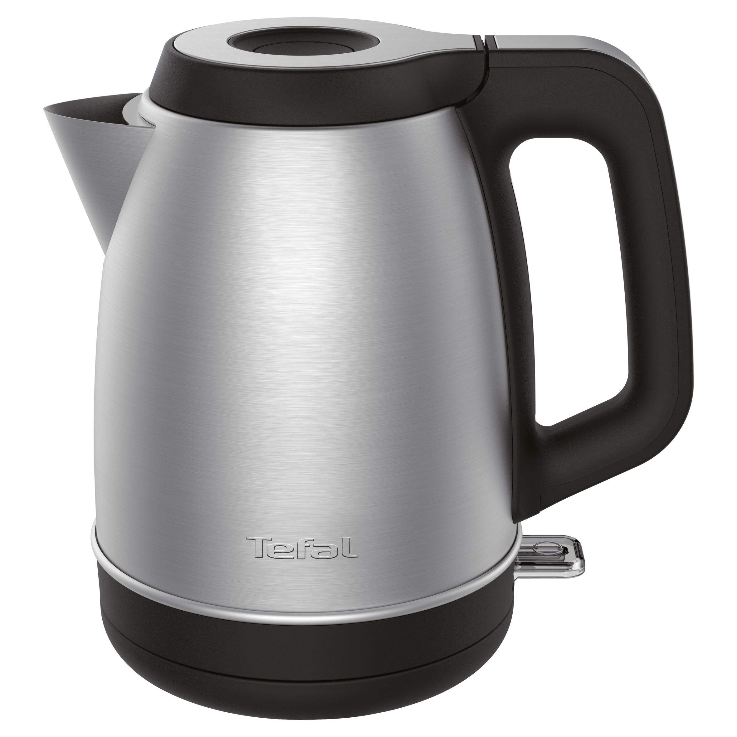 Tefal Element KI280D30 Premium Czajnik elektryczny ze stali nierdzewnej, bezprzewodowy, podstawa 360°, 2400 W, duża pojemność 1,7 litra, Czarny/Stal nierdzewna