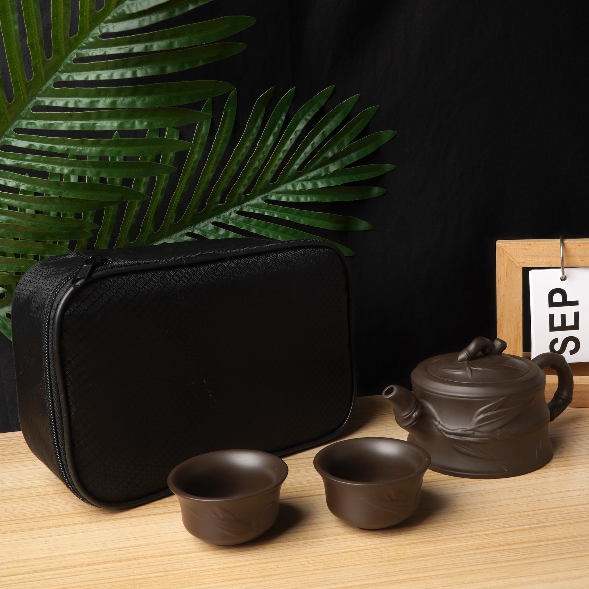 LA HAUTE Juegos de tetera, juego de té chino Kungfu hecho a mano, tazas de tetera Yixing, tetera de arcilla púrpura saludable, buenos regalos de negocios