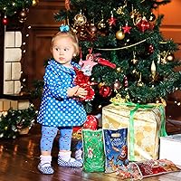 Vista 6 de Outus 120 piezas Bolsas de regalo de Navidad pequeñas, bolsas de plástico para aperitivos de Navidad, bolsas de regalo de fiesta para niños, bolsas