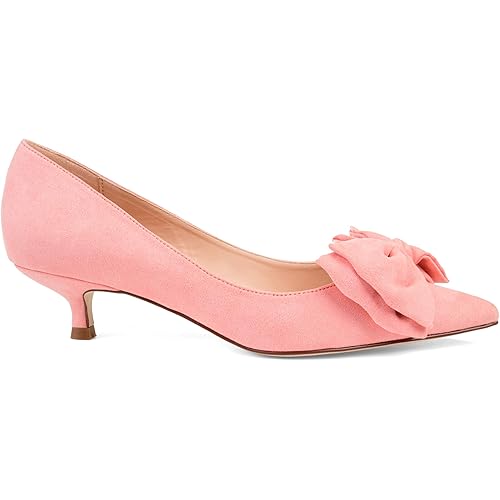 Brinley Co. Womens Pointed Toe Bow Pump