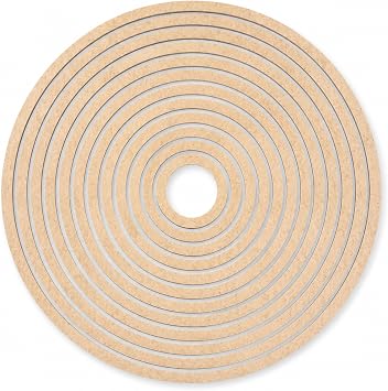 LUKCHE 12-Pack Paintable MDF Macrame Hoops, 2.3-11.8 Inch Craft Rings