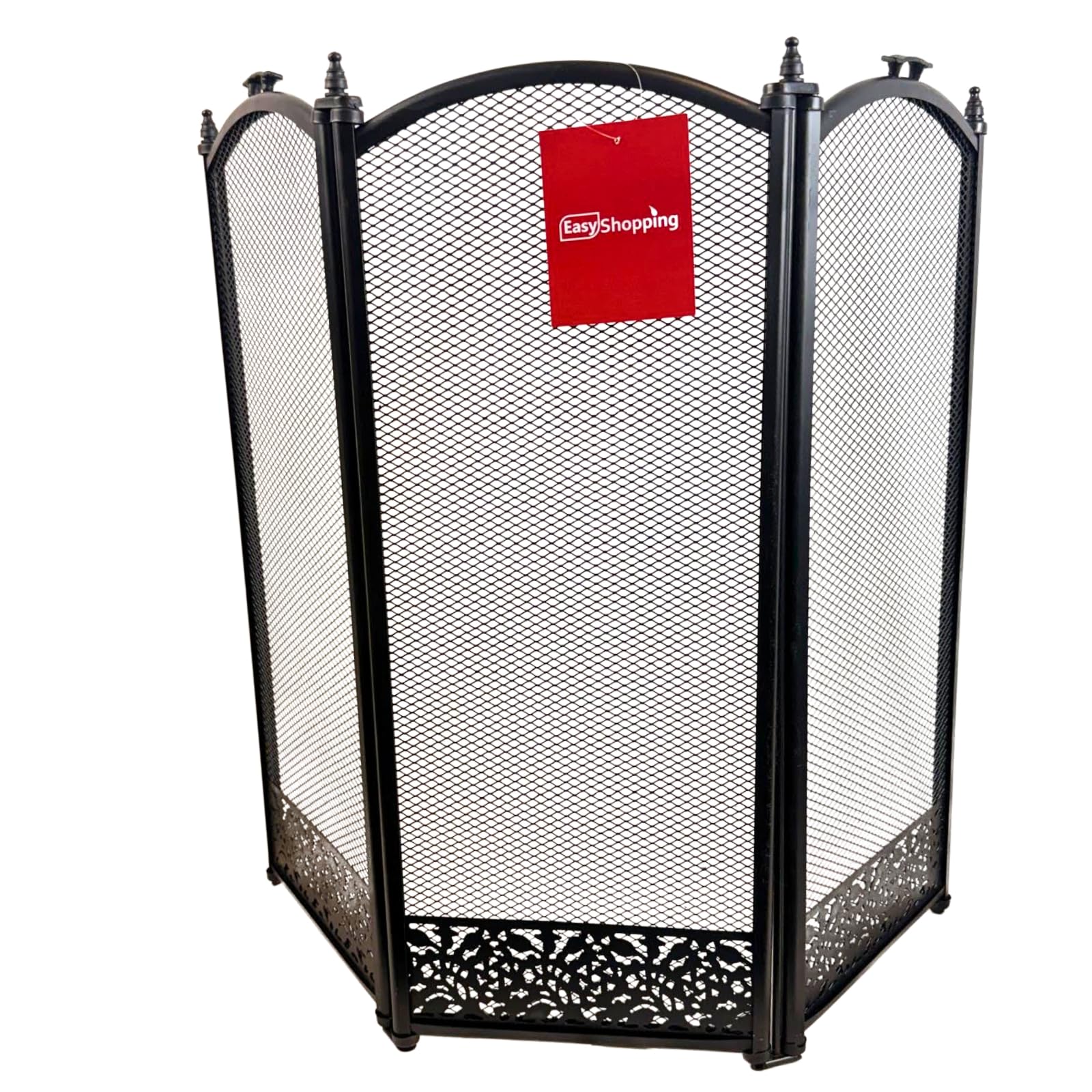 Easy Shopping® 3-Panel Black Firguard Metal Firescreen Safety Screen Strong - Image 3