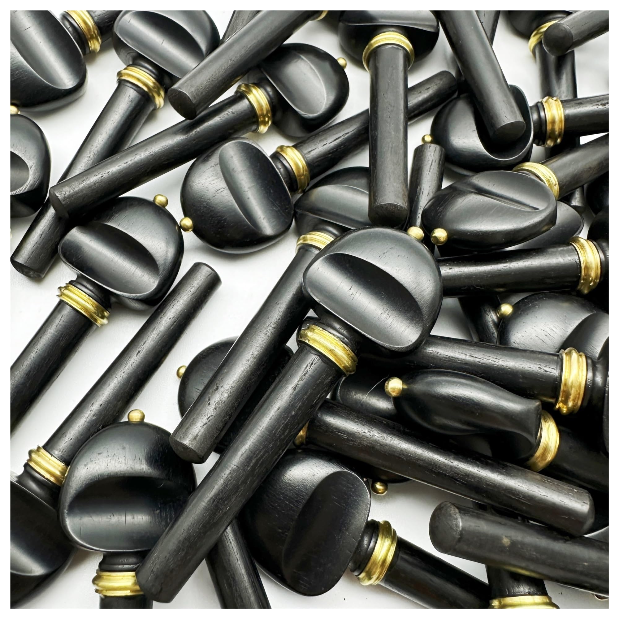 20 piroli for violino piroli for violino in ebano 4/4, anello in rame intarsiato, accordatore for violino 4/4 parti di violino a grandezza naturale