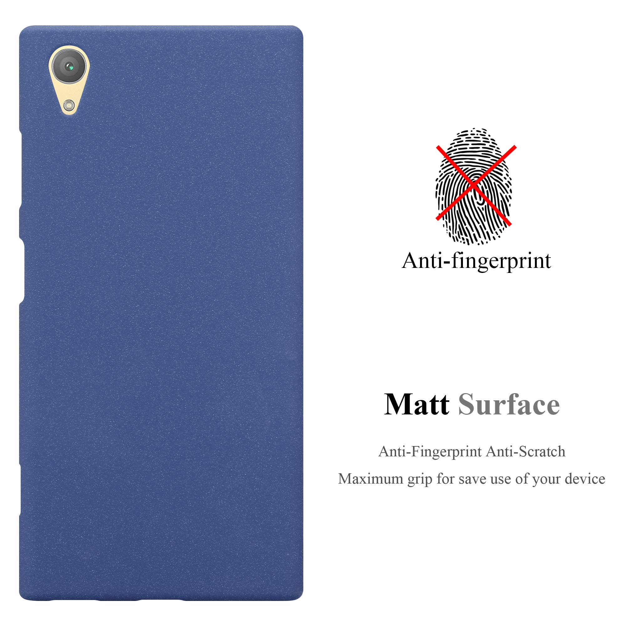 Cadorabo Custodia per Sony Xperia X in FROST BLU SCURO - Morbida Cover