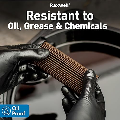 Miniatura 4 de Raxwell Black Nitrile Disposable Gloves, Latex Free Food Grade, 6.5mil Mechanic Gloves for Cooking and BBQ