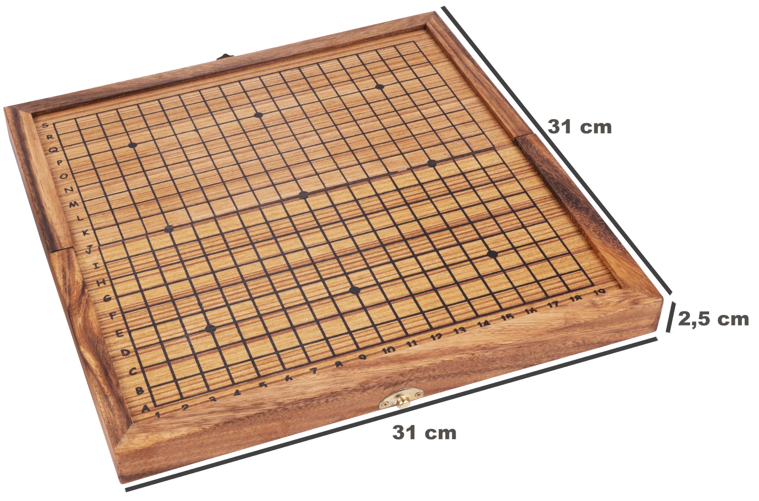 Engelhart - 350360 - Gioco di Go in Legno - Gioco da Tavolo di Strategia - Ecologico - Dai 8 Anni in Su - Dimensioni: 31 x 31 x 2,5 cm