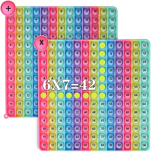 AK-SHIP Juego de multiplicación de macarrones de doble cara y números de suma POP Fidget juguetes de matemáticas, crea varias operaciones