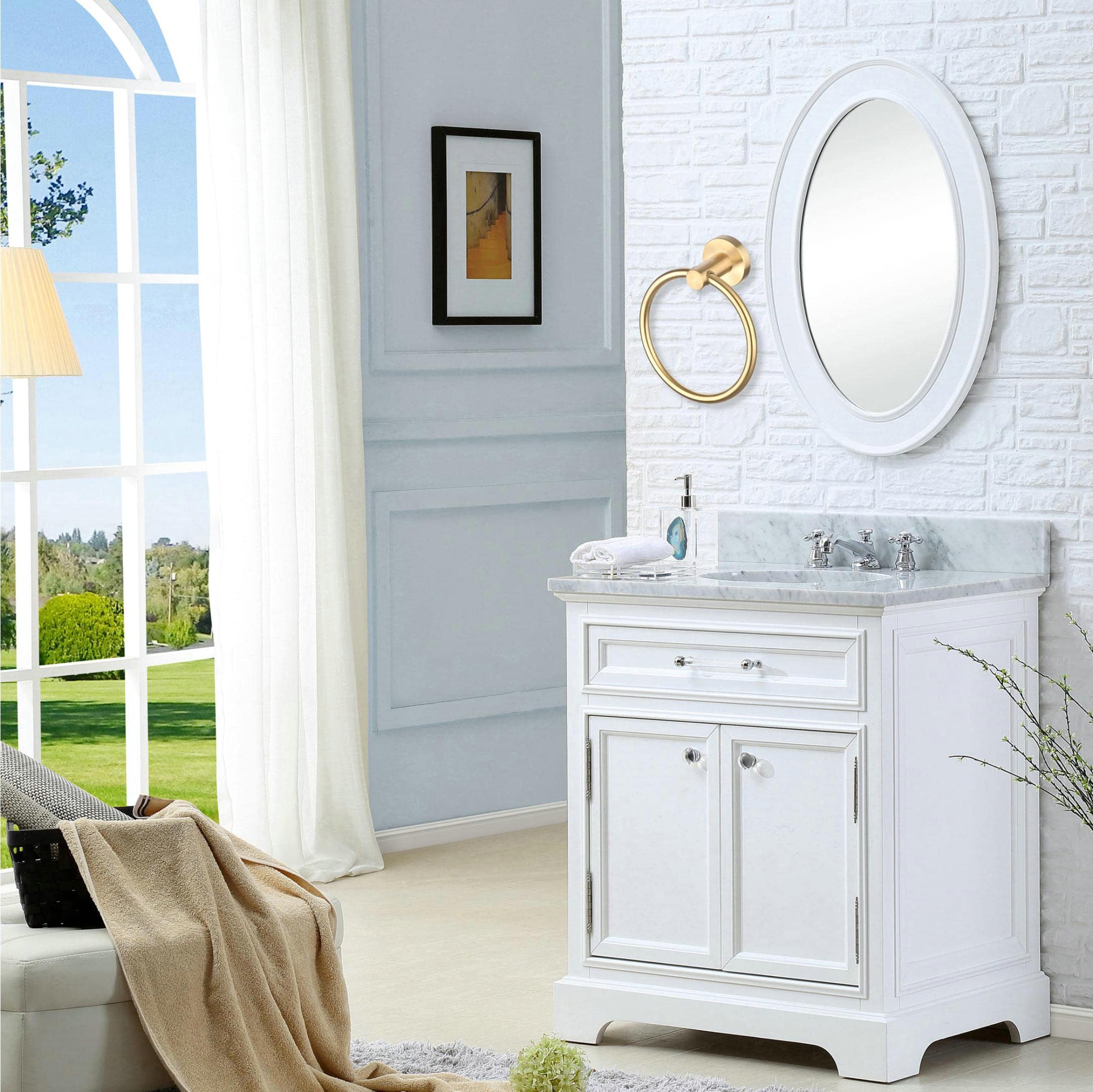 Porta Asciugamani Ad Anello WANGCL - Acciaio Inox Spazzolato, Design Moderno Per Bagno E Cucina - Foto 6