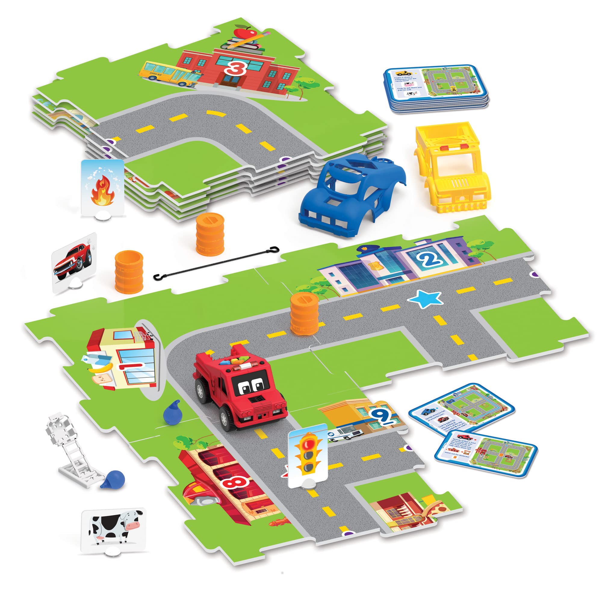Learning Resources El Equipo de codificación Switcheroo Coding Crew, Juguete de Stem para niños, Juguete para codificar, Robot Interactivo, 46 Piezas, 4+ años