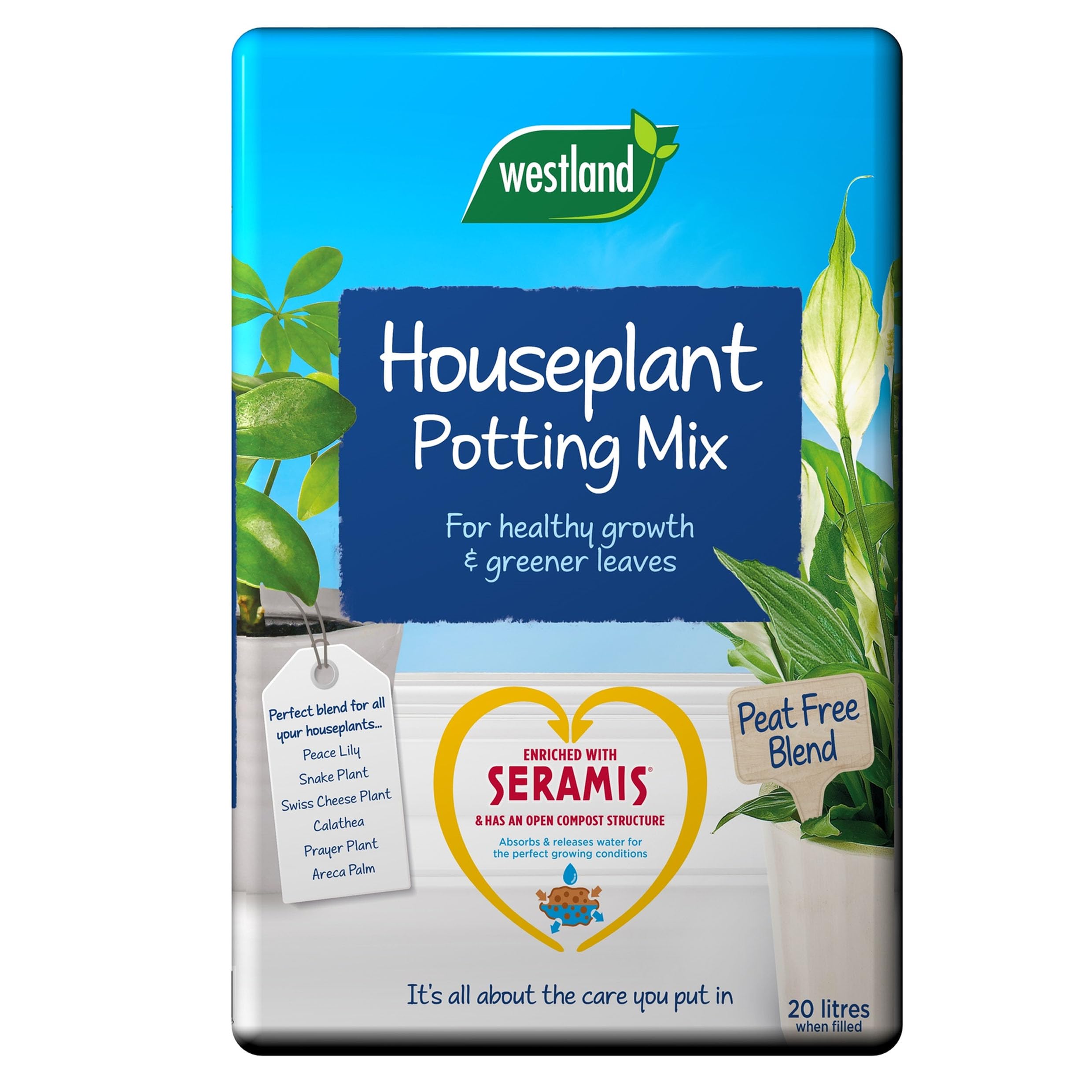20L Peat-Free Houseplant Potting Mix Compost – Promotes Rooting & Healthy Growth for Indoor Plants