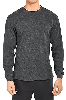 TOP PRO Men's Classic Fit Waffle-Knit Heavy Thermal Shirt