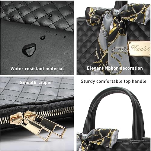 Miniatura 2 de Kamlui Bolsa para laptop de 15.6 pulgadas para mujer, Negro-75PU