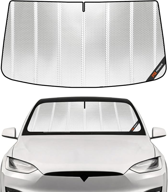 Protetor Solar para Para-brisa Pigenius para Tesla Model X 2016–2025 com Cobertura Integral