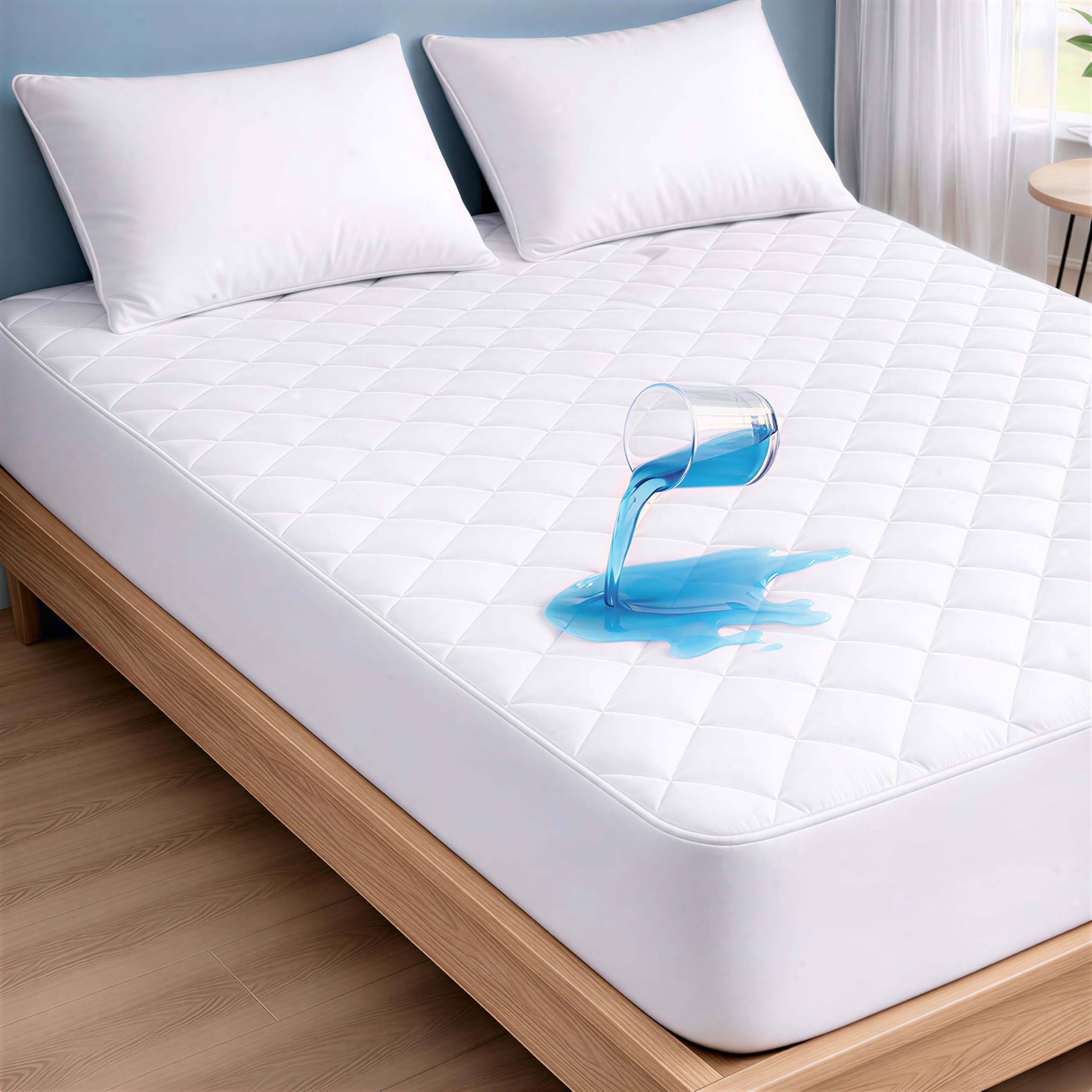 UNIVERSAL COMFORT 100% Waterproof Mattress Protector – Extra Deep 30cm Fitted Stretch Skirt - Breathable & Anti-Allergy Small Double Mattress Protector For Ultimate Comfort (Small Double – 122x190cm)
