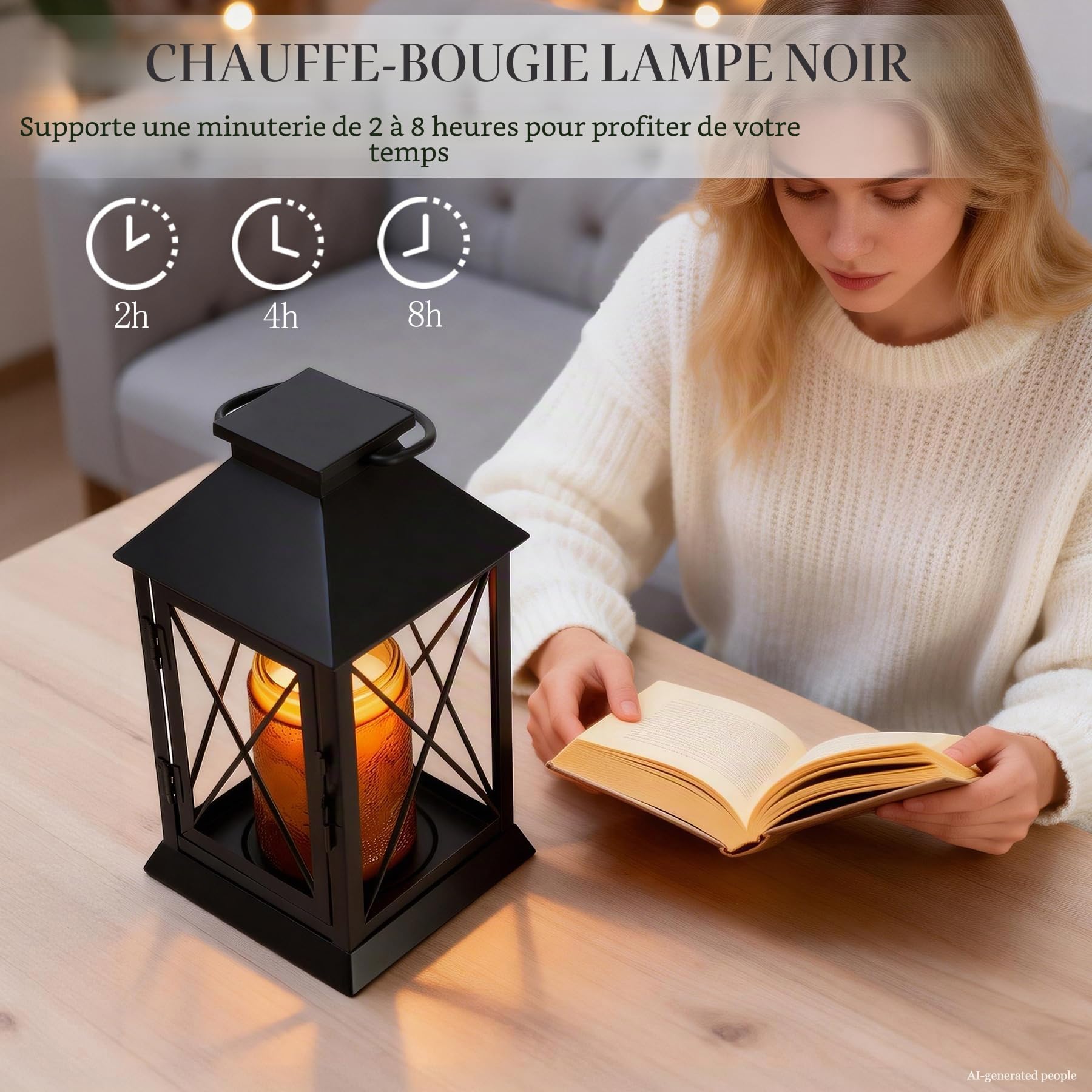 Candle Warmer Lamp, Lampe Chauffe Bougie Avec Timer, Lamp Chauffante Pour Les Bougies