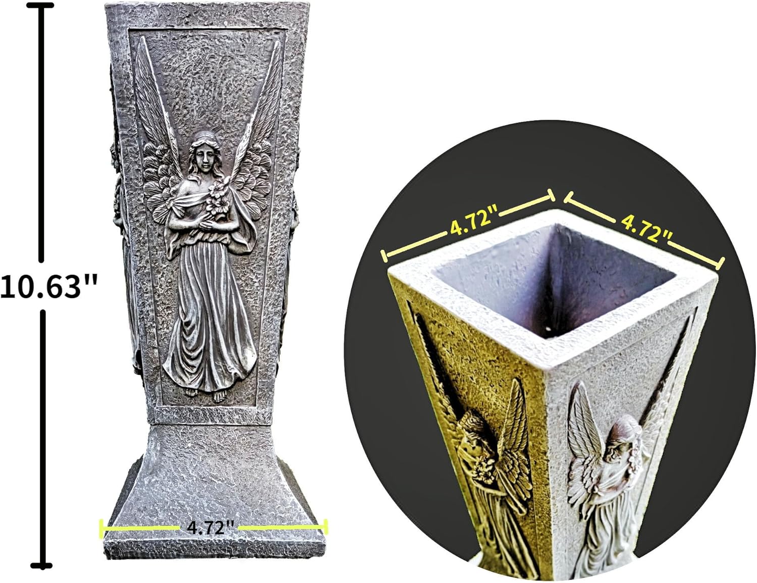 Cemetery Vase with Spike Cemetery Vase for Grave Flower Holder for Cemetery, Garden, Lawn, Yard Decorations