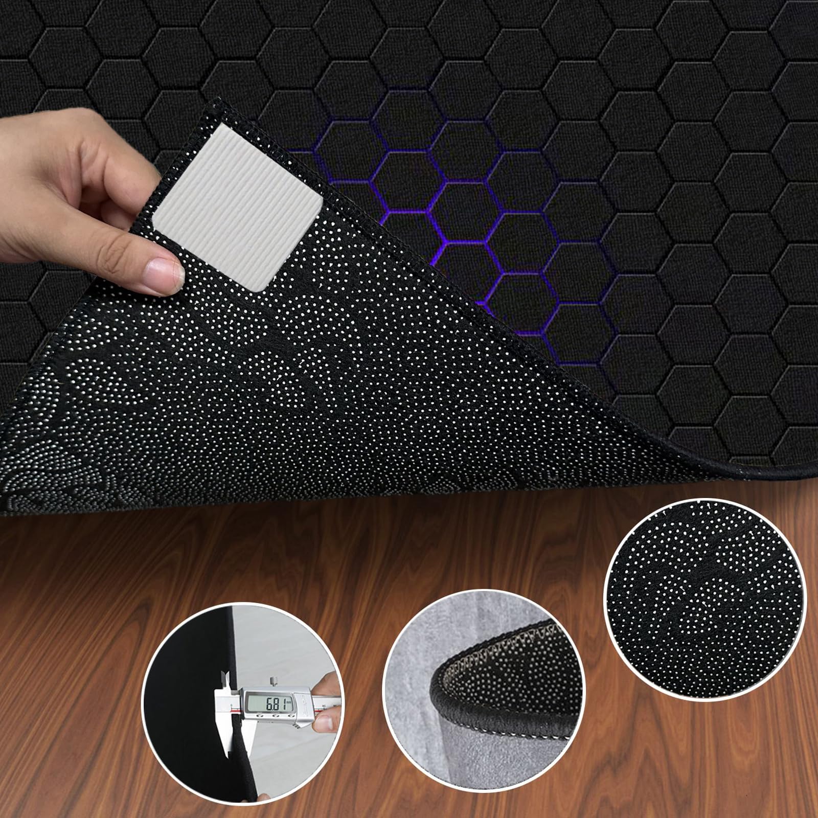 Schlagzeugteppich Drum Teppich Professionelles rechteckiges Schallschutz Trommelmatte 160 x 120 cm Elektrisches Schlagzeug Teppich Music Carpet Innen und Außen Trommelteppich für Studio Wohnung