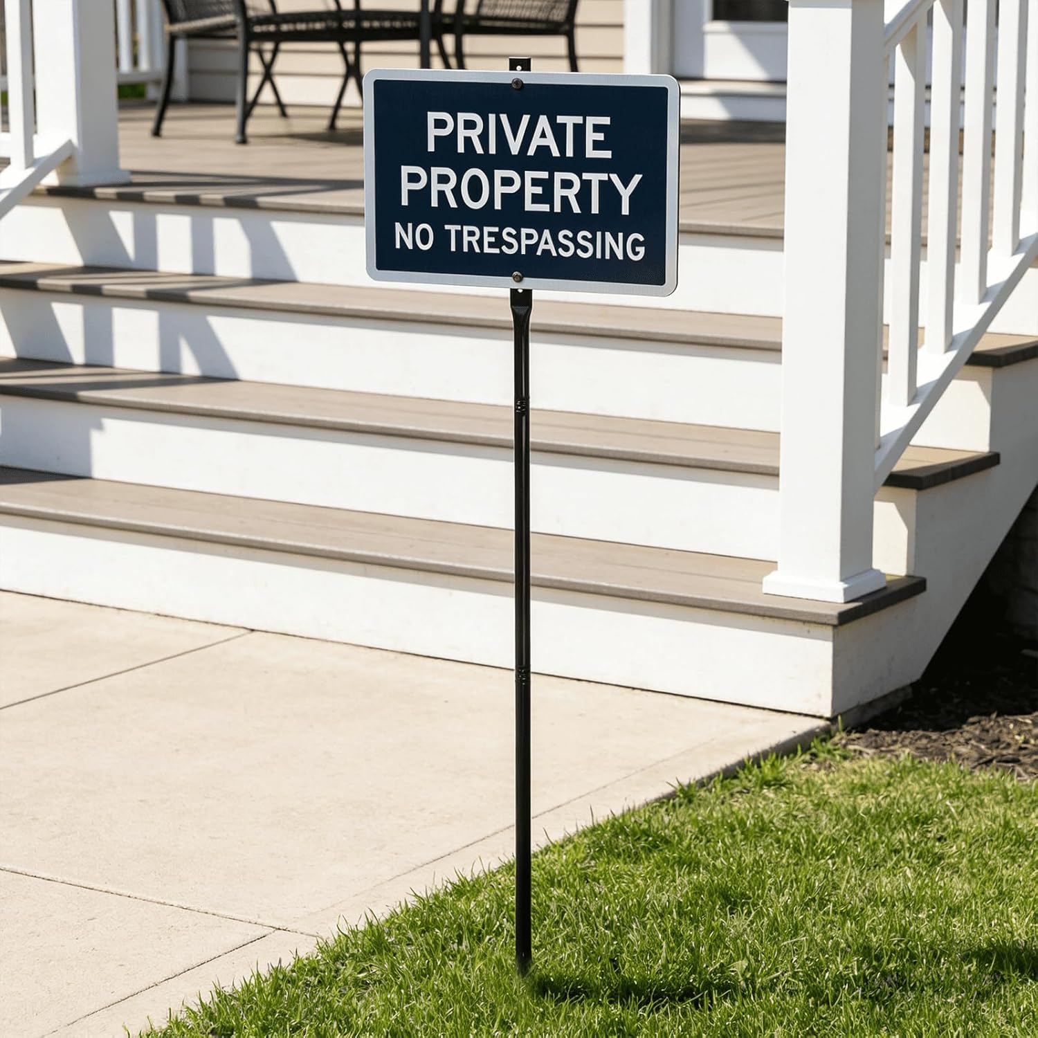 2 Pack 51" Heavy Duty Metal Yard Sign Stakes - Thick Black Steel Posts with Hardware, Rust-Resistant for Outdoor Lawn Signs