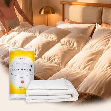 FluffCo Down Alternative Hotel Comforter - King, Microfiber