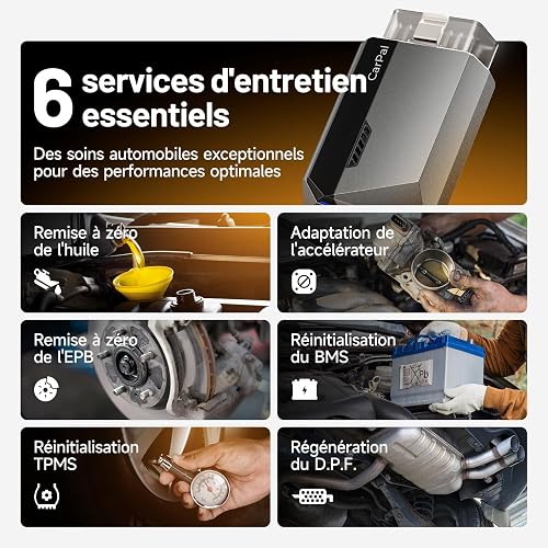 TOPDON Carpal-A Valise Diagnostic Auto, Scanner OBD2 Tous systèmes, Diagnostic Voiture Bluetooth sans Fil, 6 Services de Réinitialisation, AutoVIN, Inspection Moteur, Smog Check, Guide de Réparation - 5