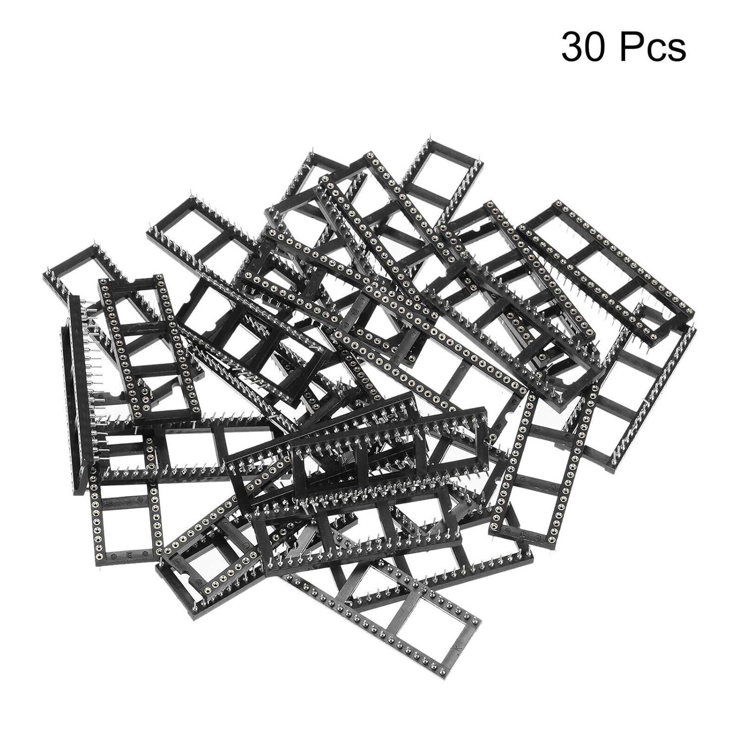 2.54mm Pitch DIP IC Socket Connector Dual Row 15.2 Row Pitch 40 Pins 30 Pcs YENCONG859