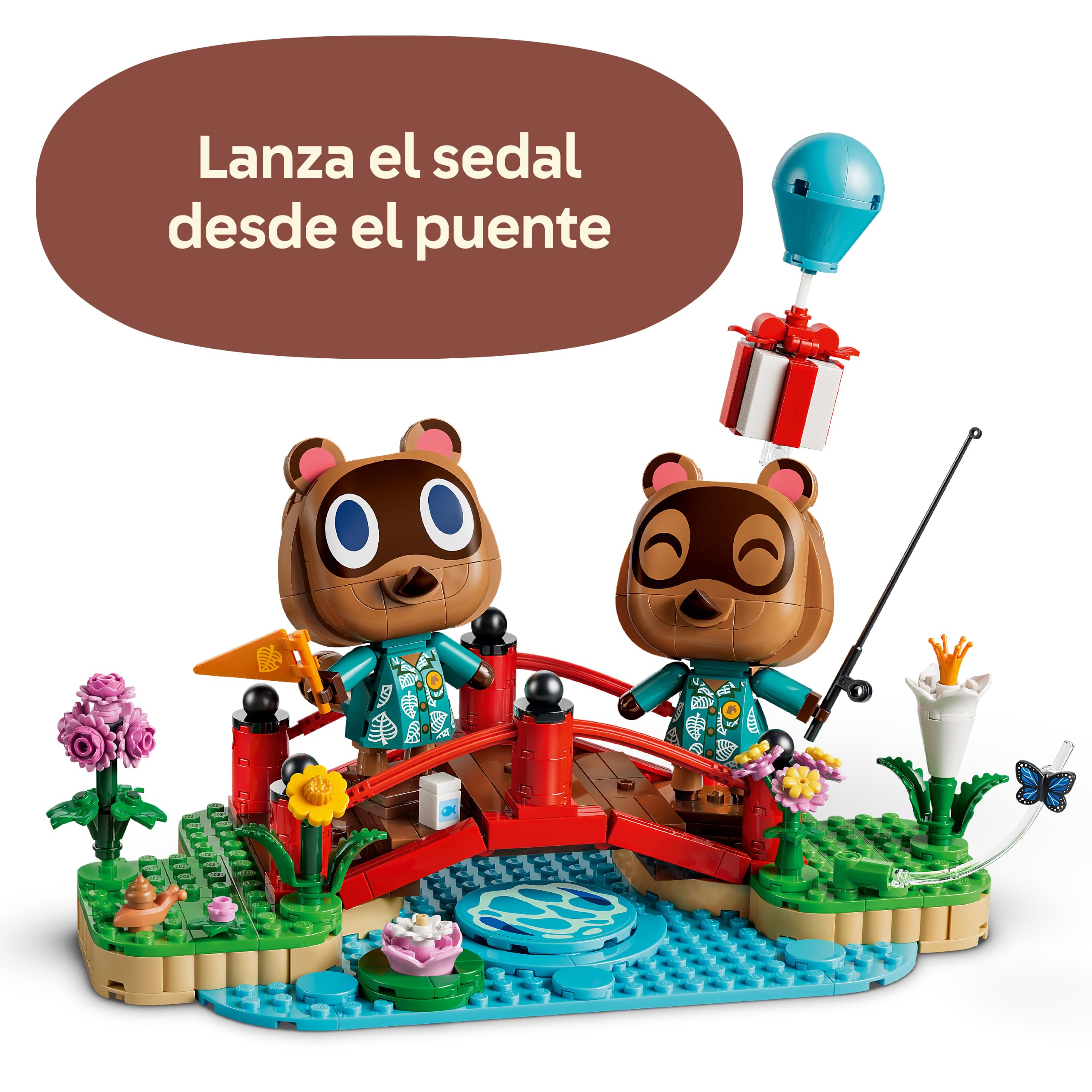 LEGO Animal Crossing Un día Divertido con Tendo y Nendo – Figuras Articuladas de Mapaches de Juguete – Decoración para la Habitacion Infantil – Regalo Gamer para Niñas y Niños de 10+ Años – 77059