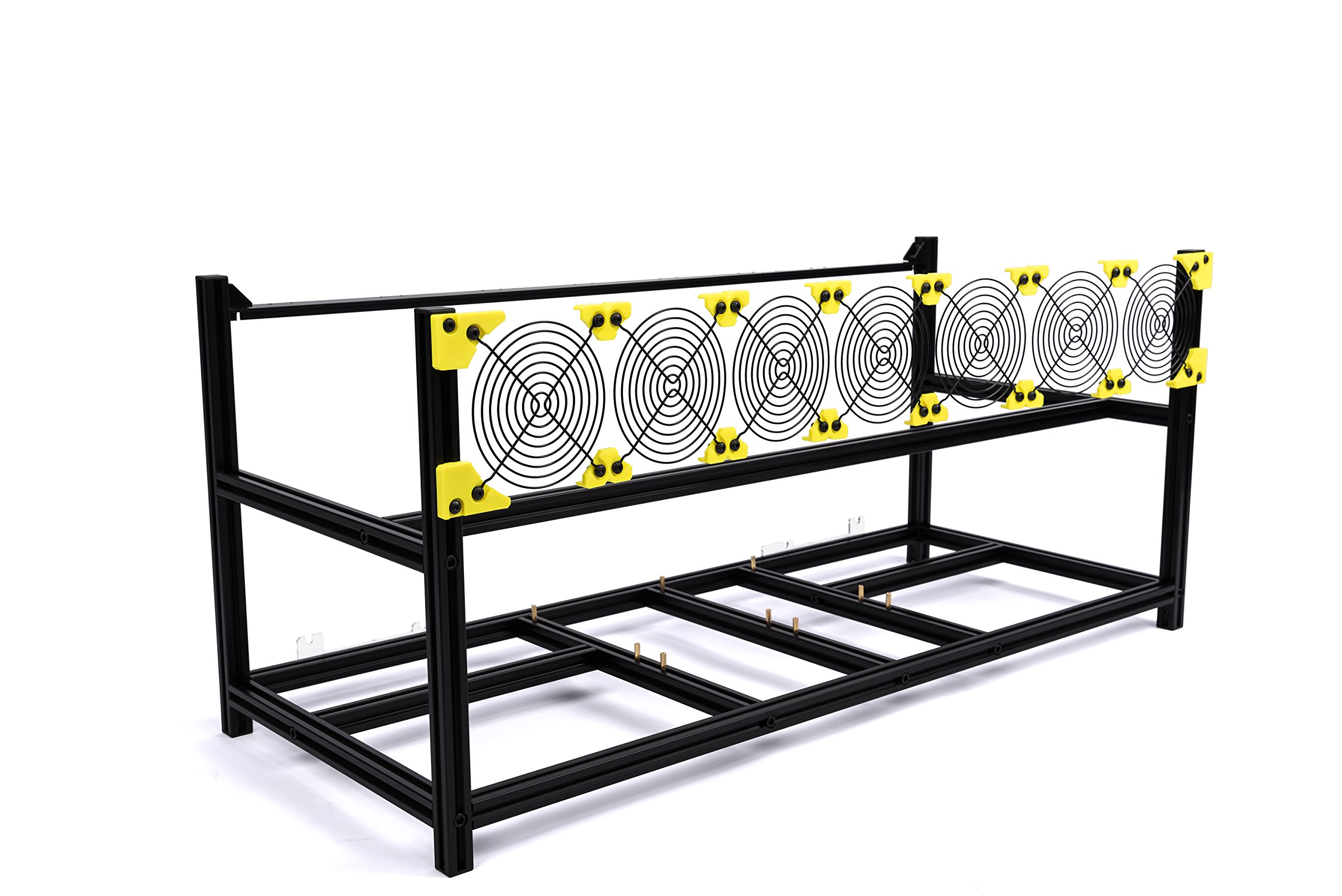 8 GPU アルミニウム スタッカブル オープンエアマイニング コンピューターフレーム リグケース イーサリアム LTC ZEC ビットコイン(シルバー