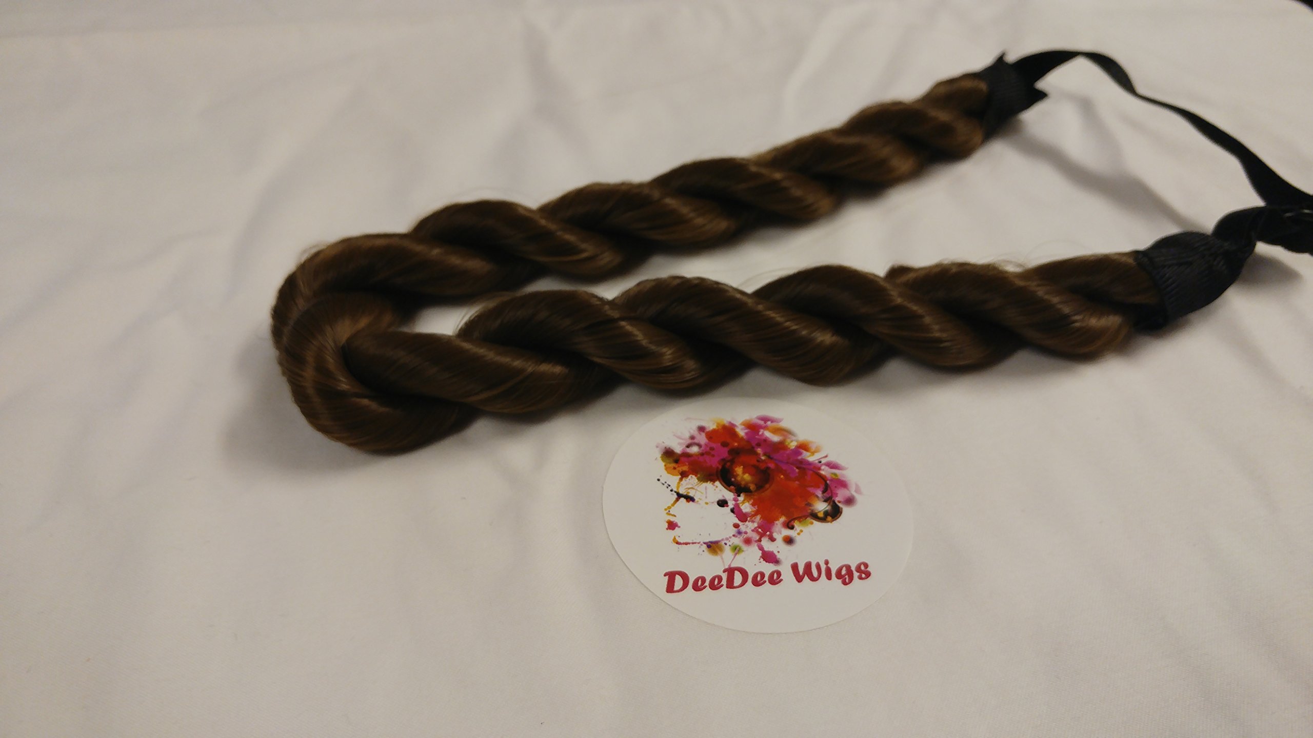 (Mahua Rope Twist, 12) - Braided Headband Hair Headband Extra Wide Classic Hair Braid Fishtail Braid Wig Band Adjustable Size DeeDee Wigs (Mahua Rope Twist, 12)