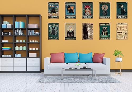 Miniatura 5 de Cartel de metal retro con diseño de cueva para hombre, diseño vintage, póster de conocimiento para el hogar, sala de estar, cocina, cafetería, bar,