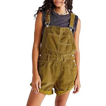 Amazon.com: WenaZao Women Corduroy Overalls Shorts Spring
