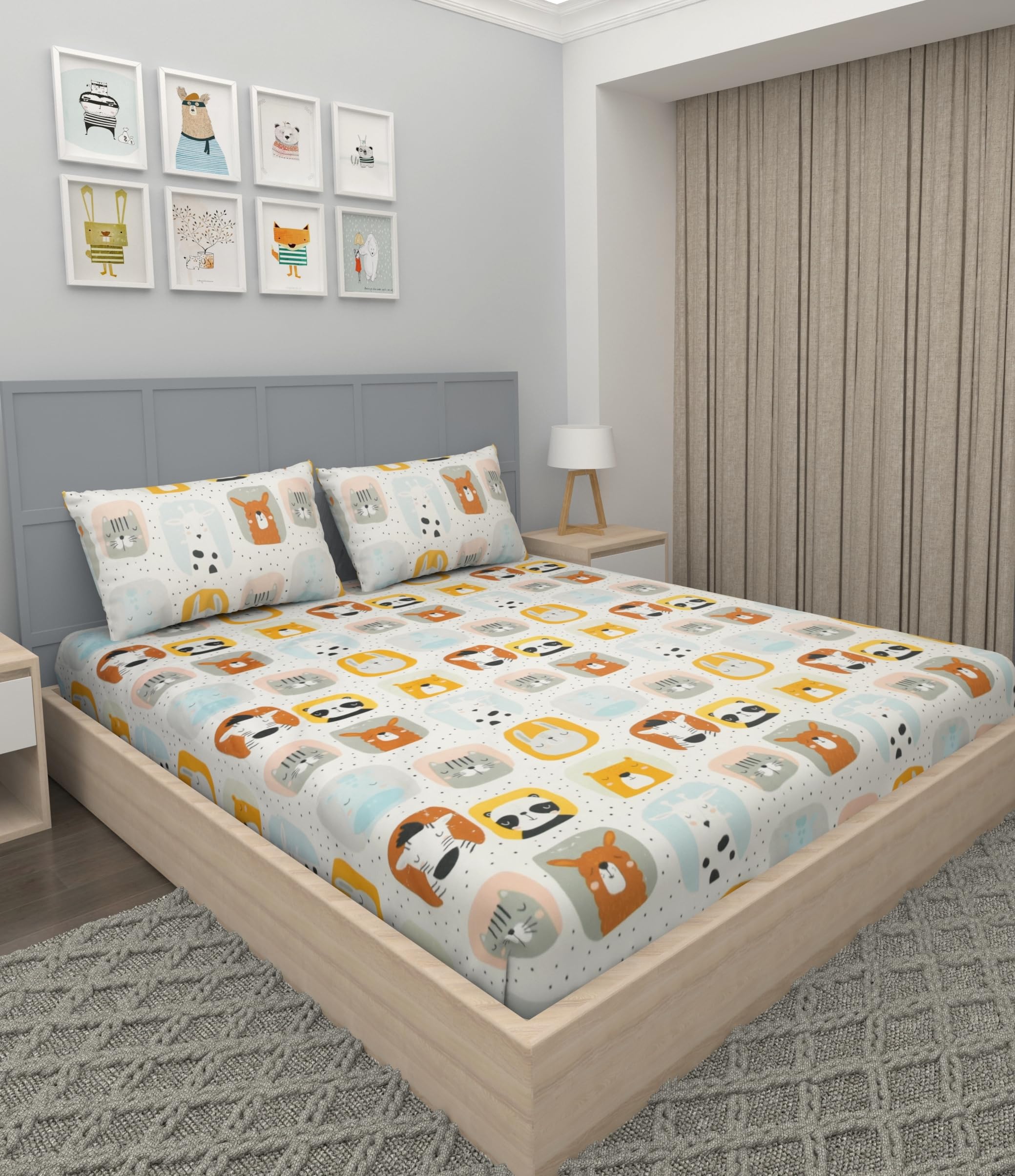 See full amazon price history chart for VOMZER 300 TC Cotton Feel All Around Elastic Fitted King Size Bedsheets, Premium Double Bedsheets for Kids with 2 Pillow Covers Size- 72 x 78 + 10 Inch | Animal Printed |Multi Animals | Multicolour VOMZER 300 TC Cotton Feel All Around Elastic Fitted King Size Bedsheets, Premium Double Bedsheets for Kids with 2 Pillow Covers Size- 72 x 78 + 10 Inch | Animal Printed |Multi Animals | Multicolour (B0CYQ3D7F9) Amazon Price History, Amazon Price Tracker