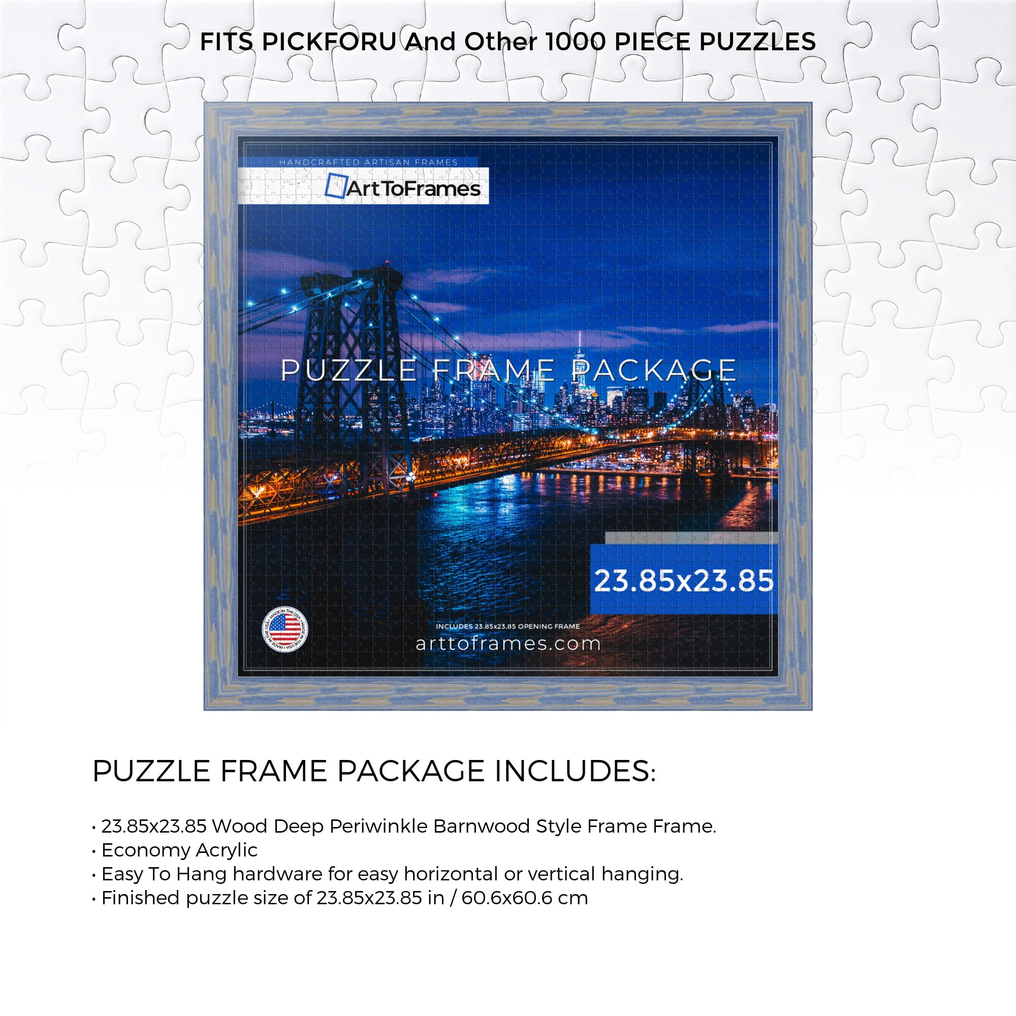 Amazon.com - ArtToFrames 23.85x23.85 INCH/60.6x60.6 CM Blue Frame