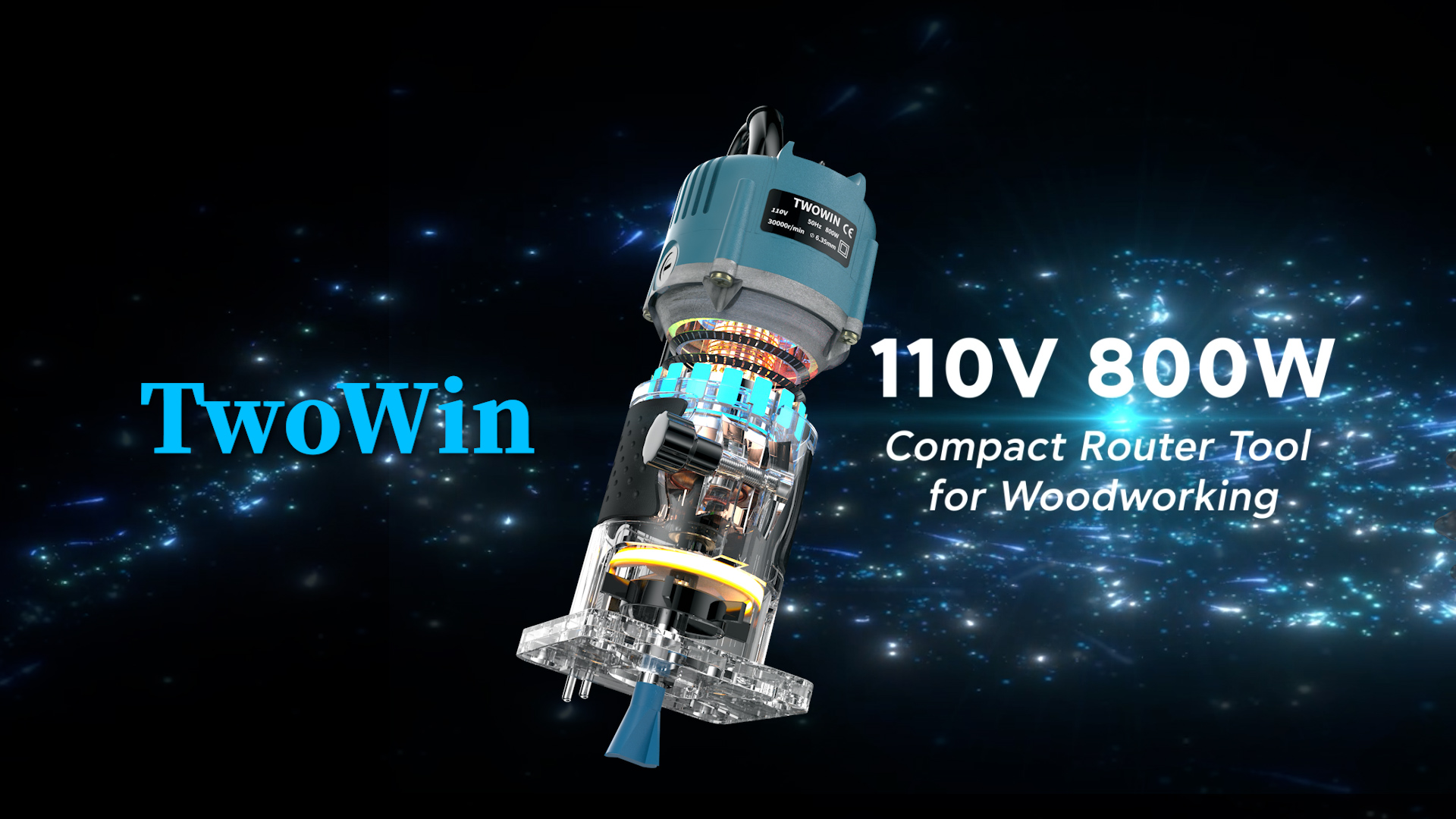 r*n様 KVK T80 TwoWin Router Tool, 110V 800W Compact Palm Wood Router Tool for