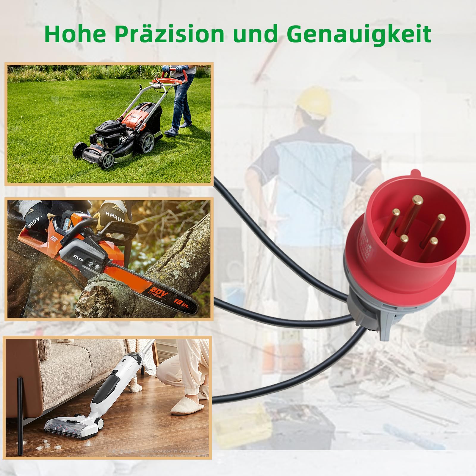 CEE Adapter 400V Auf 3x Schuko - Starkstrom Verteiler Für Camping & Baustelle IP44