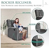 Vista 12 de Naomi Home Odelia - Sillón reclinable, mecedora, deslizador, giratorio