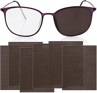 Translucent Brown Eye Patch for Glasses,6 Pack Reusable Vision Patching,Perfect for Lazy Eye, Amblyopia,