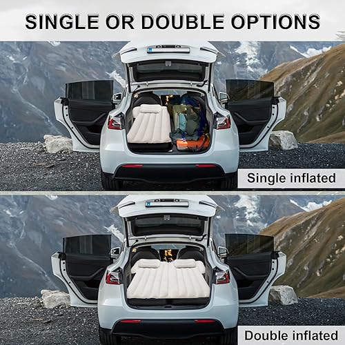 Miniatura 3 de Vidoya Colchón inflable de aire para SUV, colchón inflable para automóvil, instalación rápida y fácil con bomba eléctrica, 2 almohadas para camping,