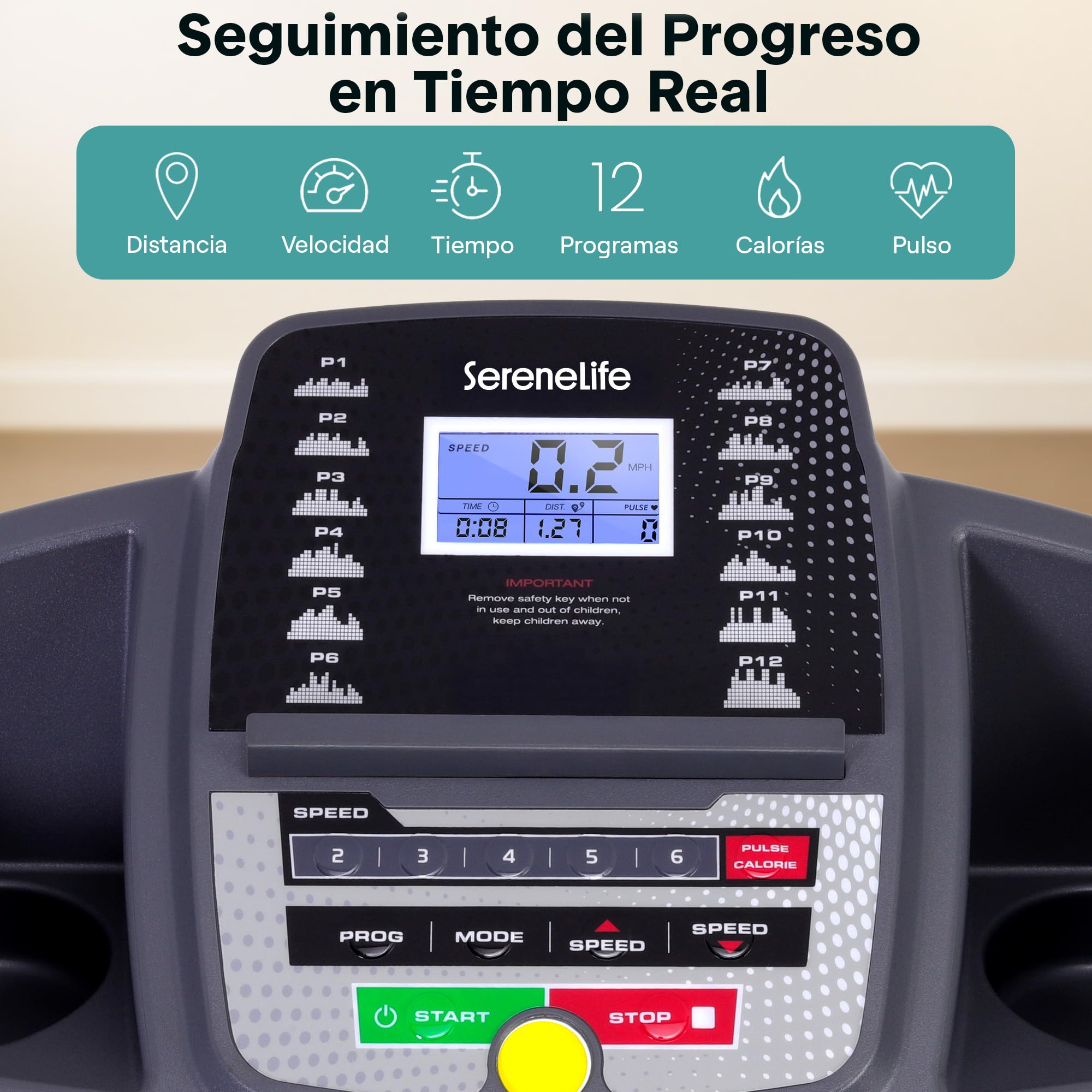 SereneLife Cinta de Correr Escritorio, Plegable, De Andar, Caminadora, Electrica, Treadmill, Compacta, Ideal para Espacios pequeños
