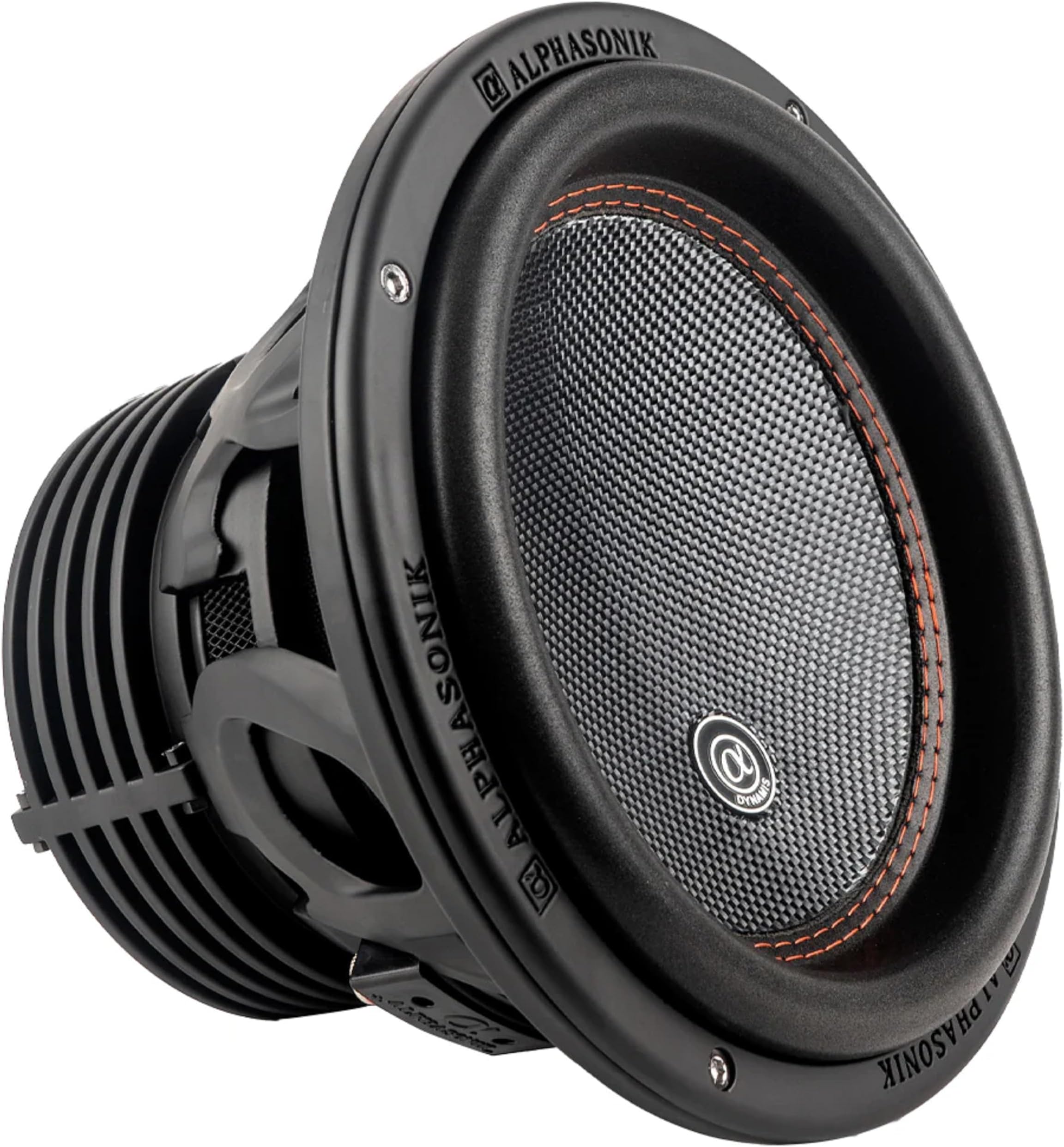 Alphasonik DSW510 Dynamis 500 Series 10” 2100 Watts Max / 700 Watts RMS Dual 4 Ohm Car Subwoofer Die Cast Aluminum Basket w/ Double Stacked Magnets Carbon Fiber Cone Cooling Rings System Sub Woofer