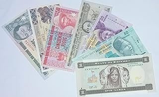 مجموعة عملات ورقية أفريقية قديمة لدول غينيا بيساو - غينيا - ملاوي - اثيوبيا - اريتريا بحالة ممتازة جدا جدا