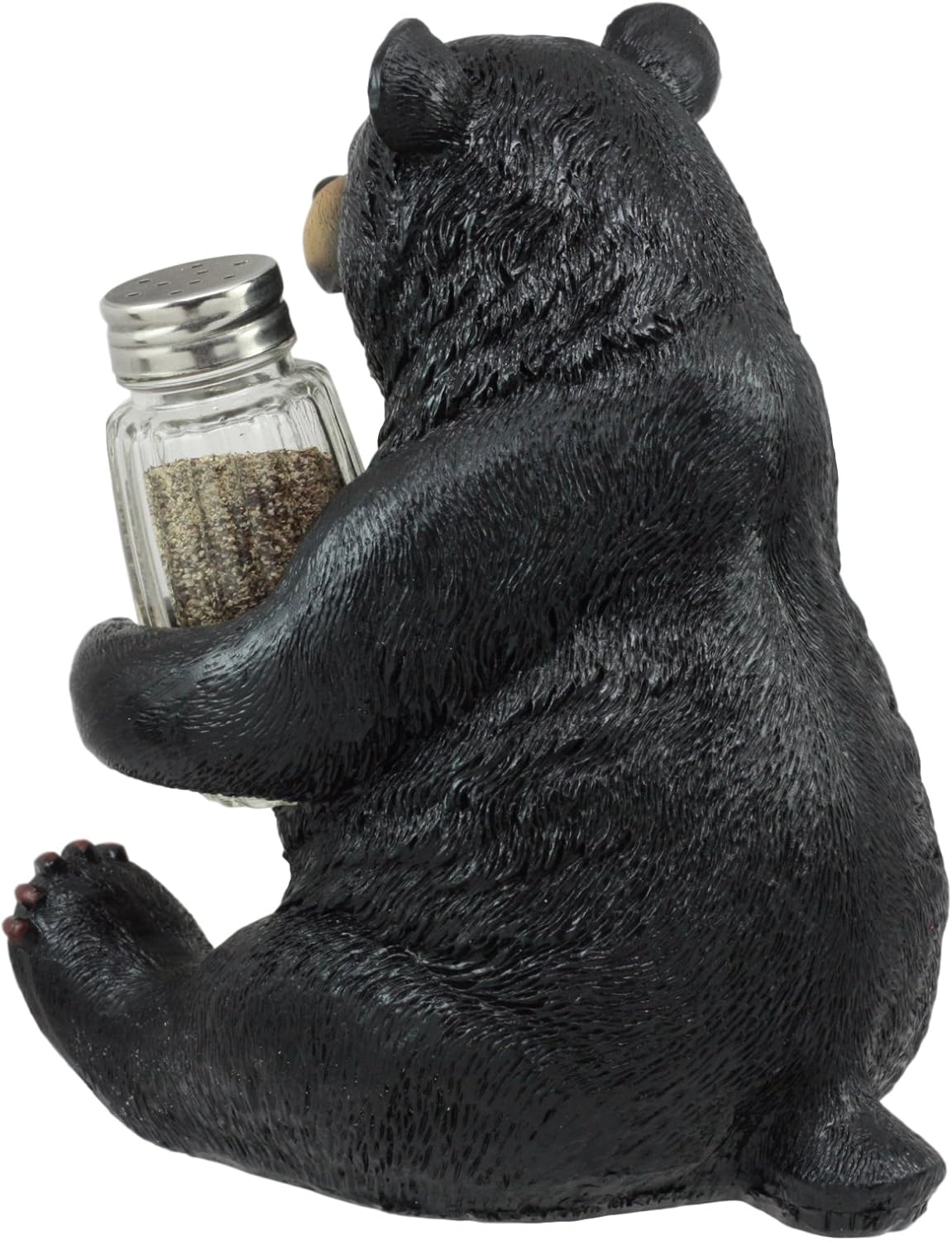 Ebros Cuddling Black Teddy Bear Salt And Pepper Shakers Holder Figurine 7"Tall With Glass Shakers As Rustic Cabin Lodge Country Home Decor Of Wild Animals Bears Cubs Perfect For Hunters Outdoors (1)