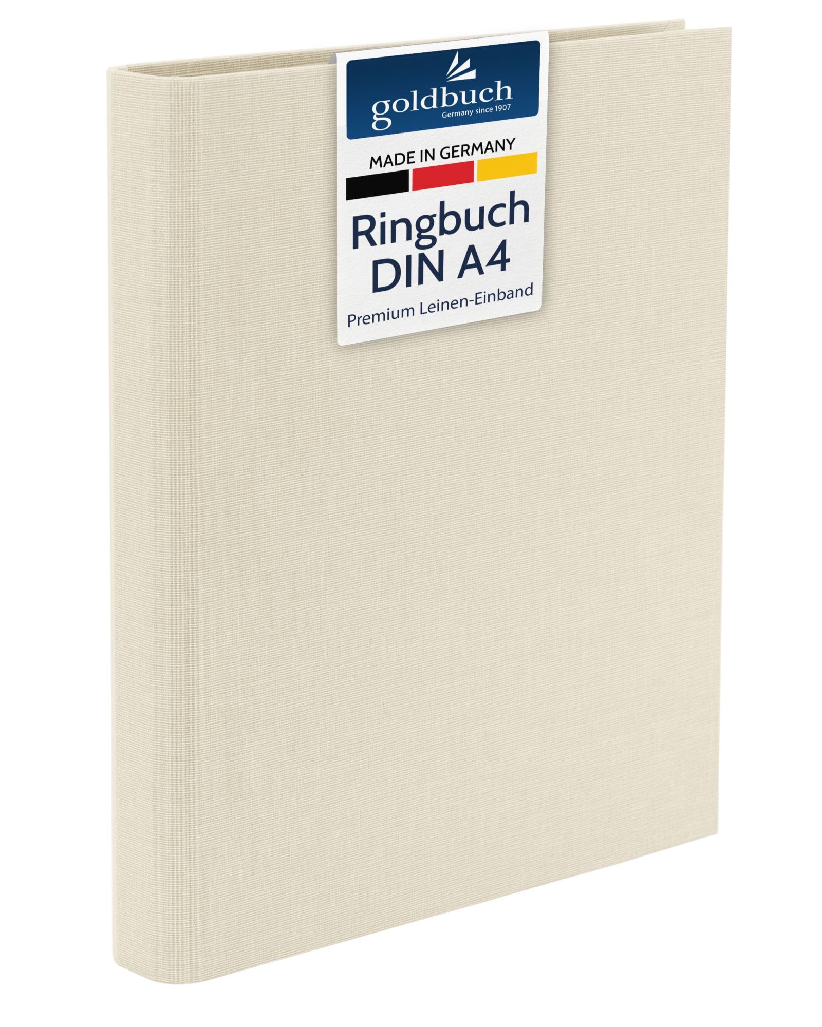 goldbuch 37931 - Raccoglitore ad Anelli per Foto Bella Vista, 26 x 32 cm, Raccoglitore per Foto in Lino, Formato DIN A4, Ideale per Viaggi e Vacanze, Colore: Beige