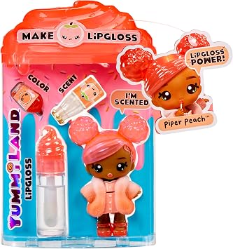 Yummiland Lipgloss Doll- Piper Peach, Ages 4+