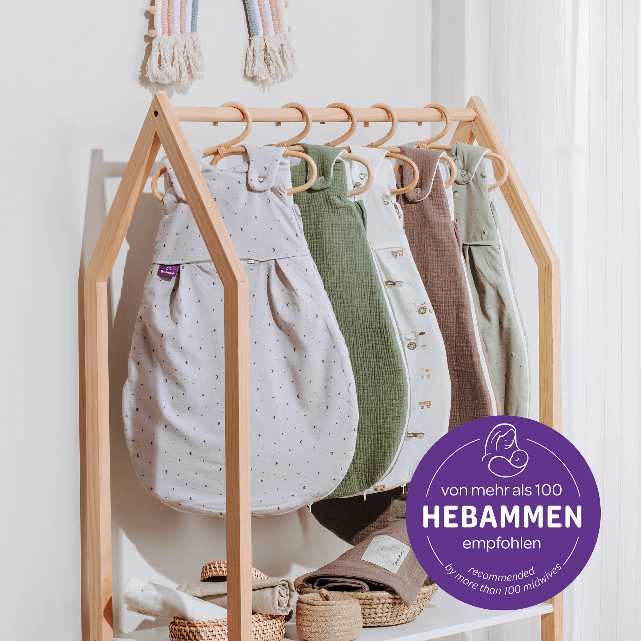 TRÄUMELAND – LIEBMICH Babyschlafsack Carota | atmungsaktiver Babyschlafsack | 2.5 TOG | mitwachsender Ganzjahresschlafsack für Sommer und Winter |Öko-Tex 100 zertifiziert | ab 0 Monate