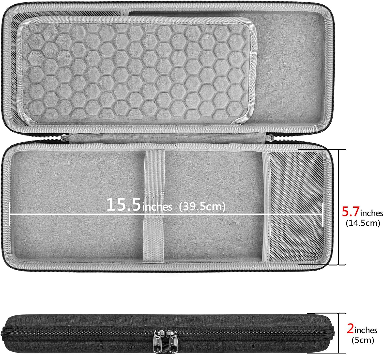 GEEKRIA Keyboard and Mouse Combo Case, Compatible with Logitech MX Mechanical Mini, Keychron K3 Version 2, LOFREE Flow84, MelGeek O2, Flow Lite 84, Portable Hard Shell Travel Bag (Dark Gray)