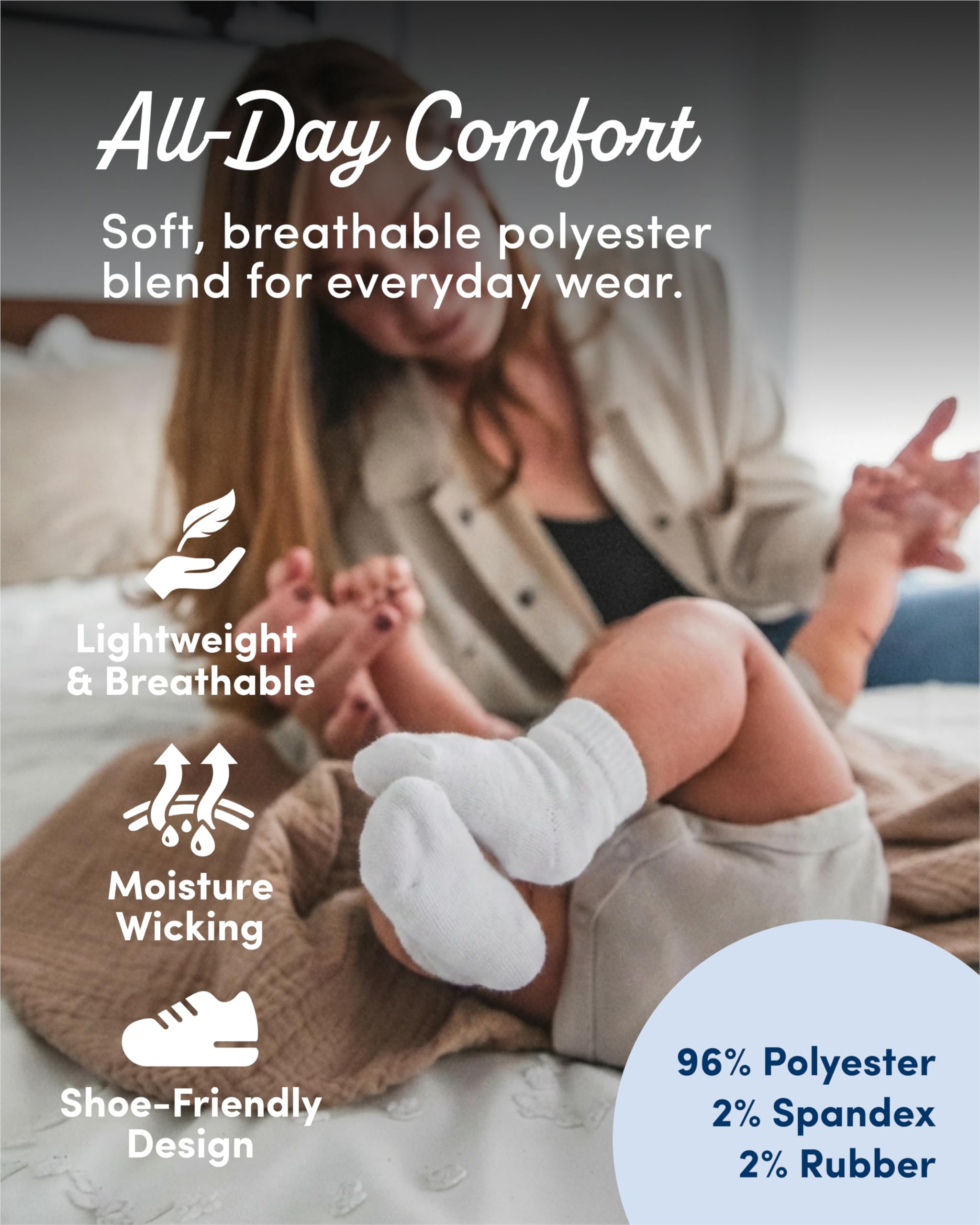 Fruit of the Loom Baby Grow & Fit Flex Zones Low Cut Stretch Socken – Unisex, Mädchen, Jungen, 22er-Pack