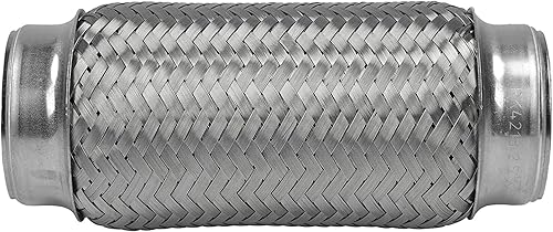 RP REMARKABLE POWER, RK7548 Tubo flexible de escape de 2.5 x 12 pulgadas, acero inoxidable resistente, 16 pulgadas OL