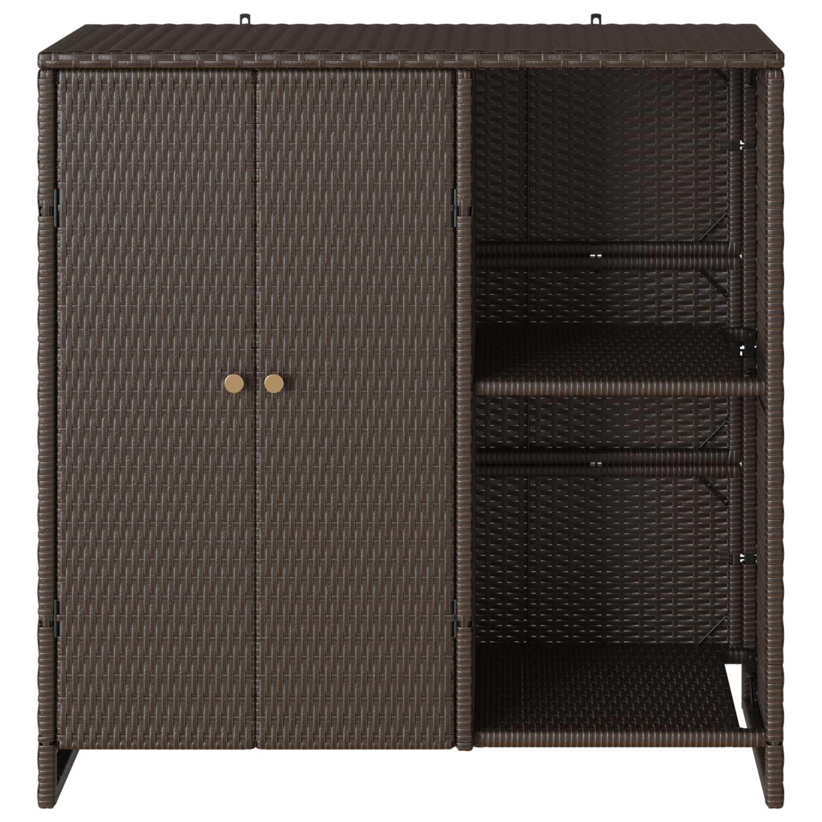 vidaXL Armoire de Rangement avec Porte Marron 100 x 36 x 102 cm Rotin, Rangement élégant pour Le Salon, Meuble en rotin Pratique, Organisateur Moderne pour Vos espaces intérieurs