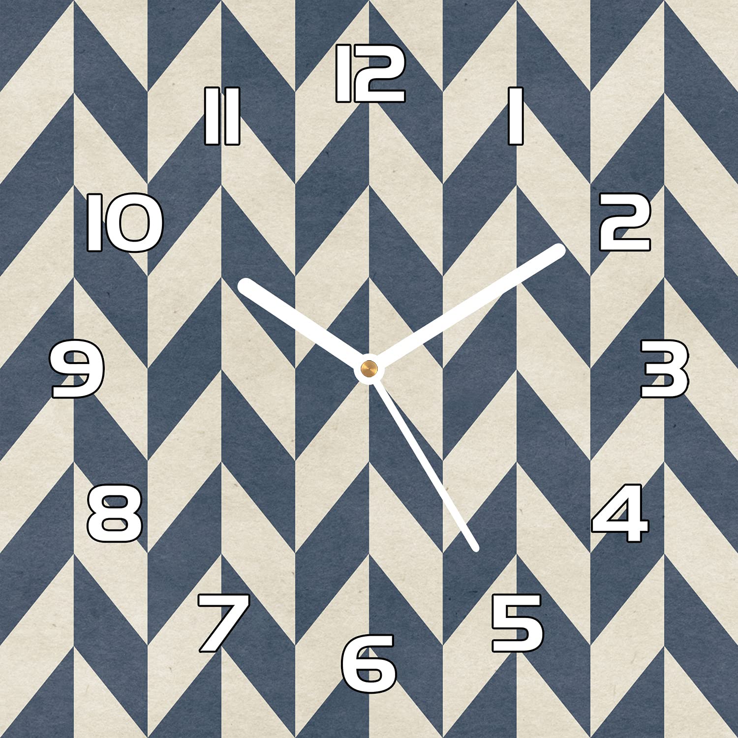 Horloge en verre murale lisible et lavable pour cuisine 30x30 cm aiguilles noires Coloray